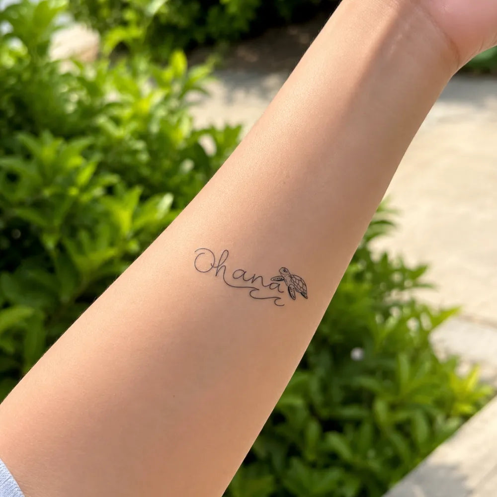 SafeTatt — Ohana Turtle · fotografie tetování na kůži