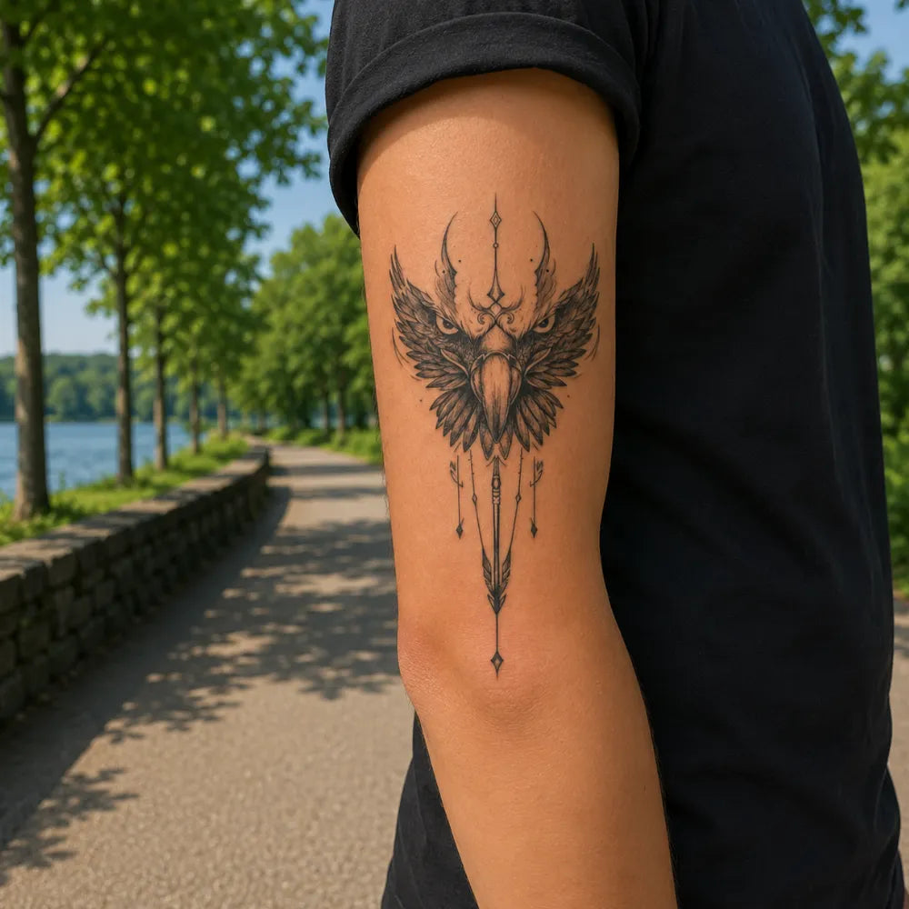 SafeTatt — Eagle Totem · fotografie tetování na kůži