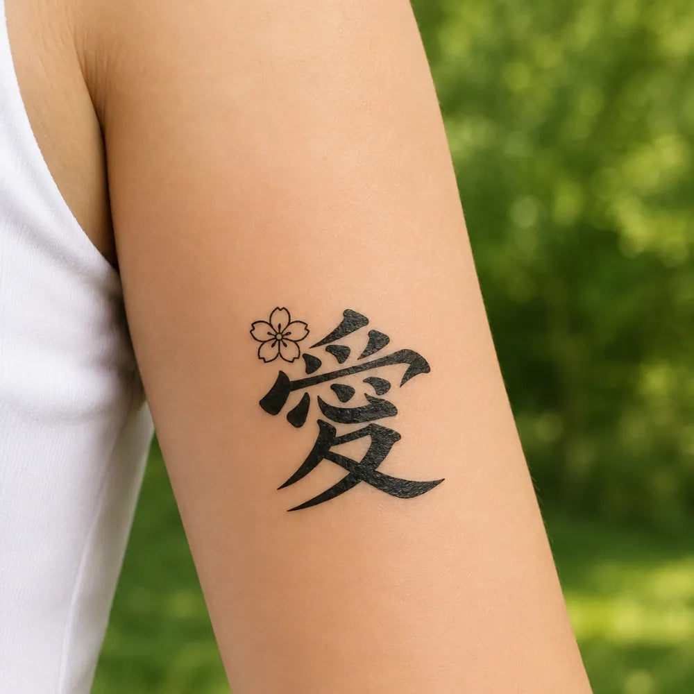 SafeTatt — Love Kanji · fotografie tetování na kůži