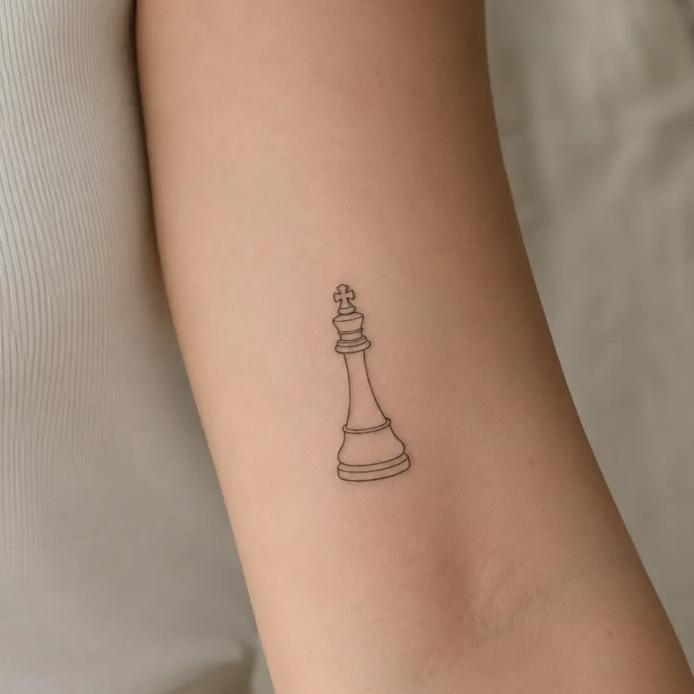 SafeTatt — Chess King · fotografie tetování na kůži
