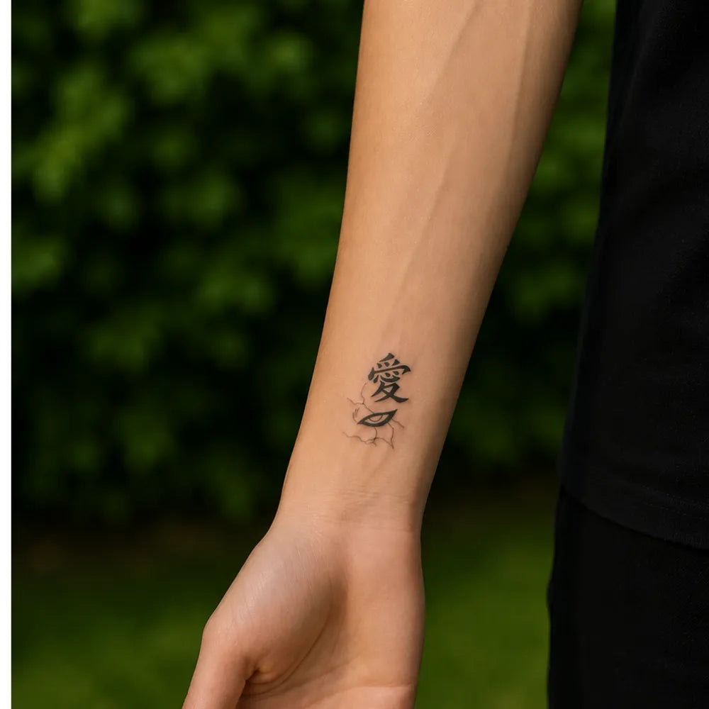 SafeTatt — Kanji Eye · fotografie tetování na kůži
