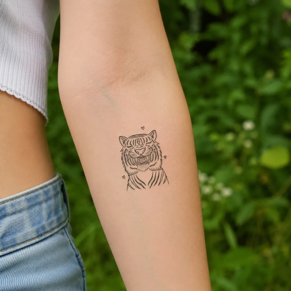 SafeTatt — Roaring Tiger · fotografie tetování na kůži