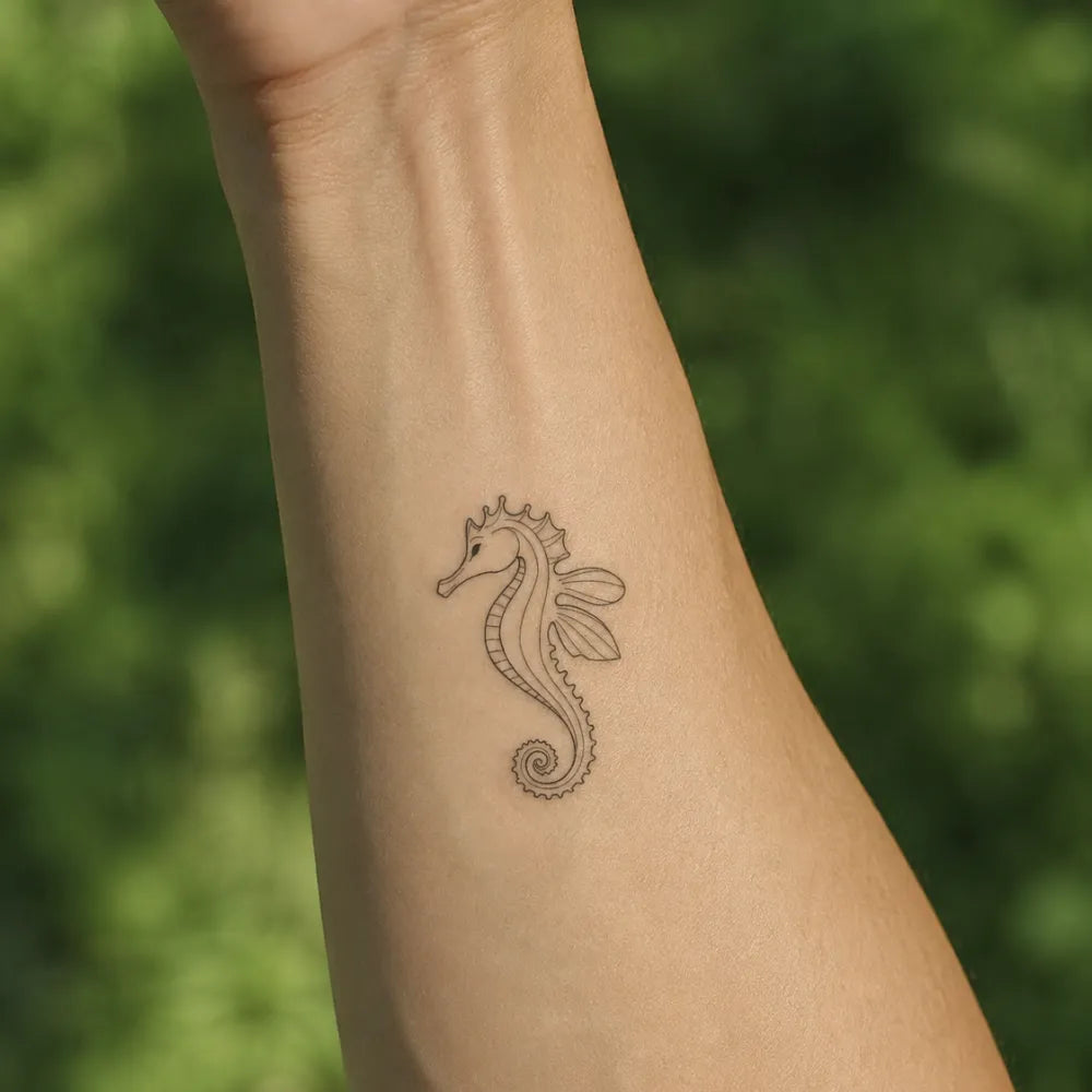 SafeTatt — Seahorse · fotografie tetování na kůži