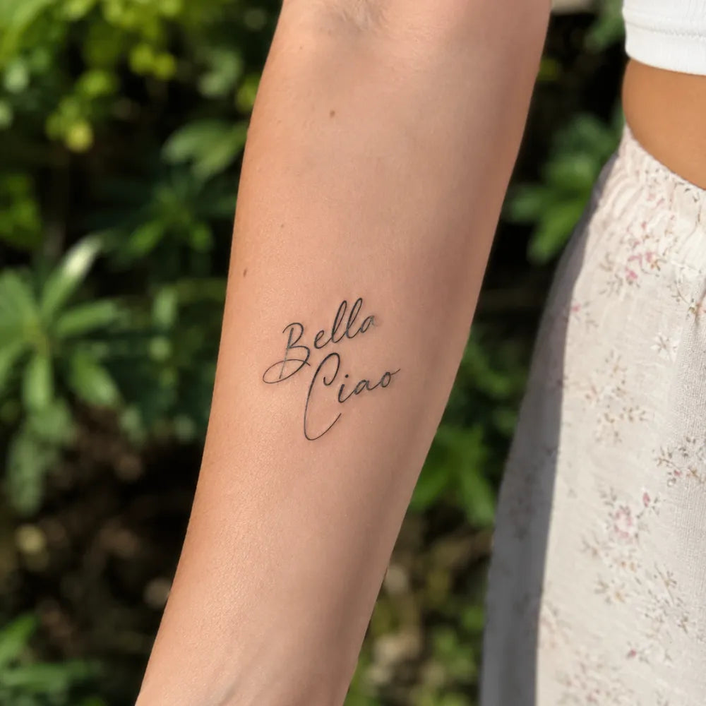 SafeTatt — Bella Ciao · fotografie tetování na kůži